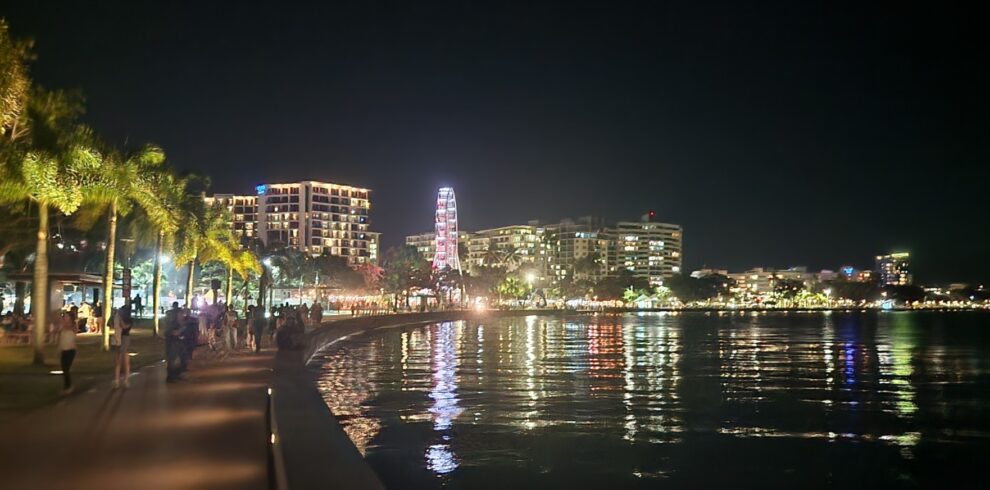 Cairns Esplande at night