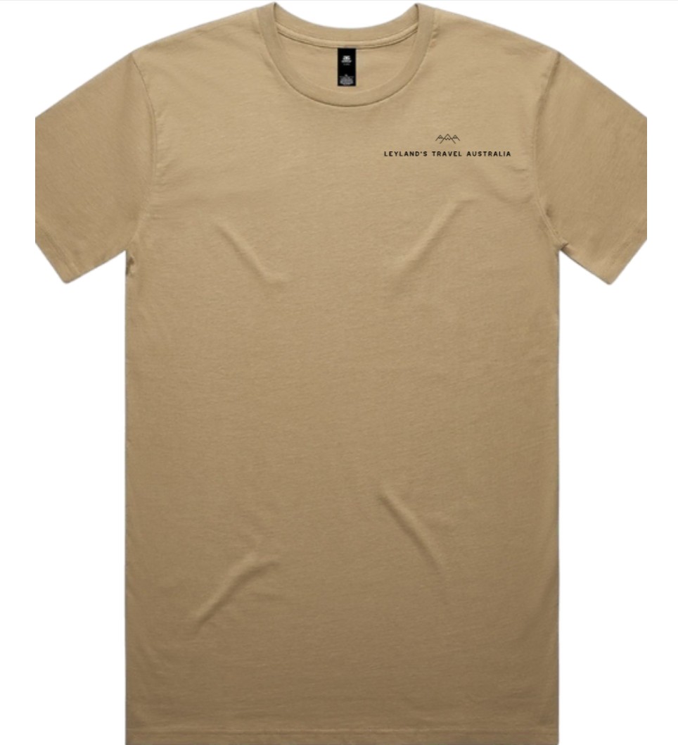 Leyland's Travel / Wheels T-Shirt Sand - Mens